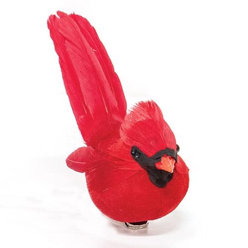 Small Feathered Cardinal Clip - The Fox Decor