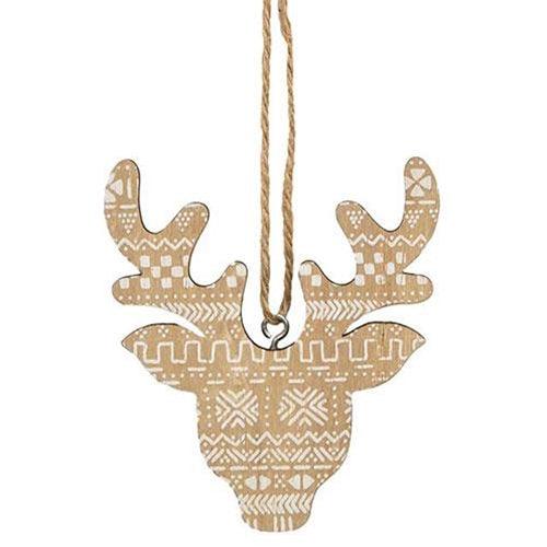 Nordic Reindeer Wood Ornament - The Fox Decor