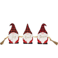 Buffalo Check Gnome Joy Noel Peace Sitter - The Fox Decor