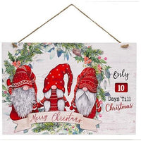 Merry Christmas Gnome Hanging Countdown - The Fox Decor