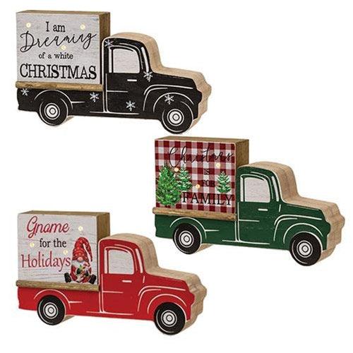 Christmas Truck with LED Lights 3 Asstd - The Fox Decor