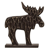 Brown Moose Wooden Sitter - The Fox Decor
