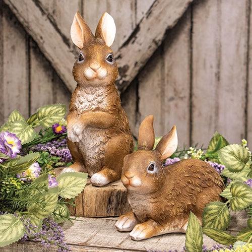 Large Brown Resin Bunny 2 Asstd - The Fox Decor