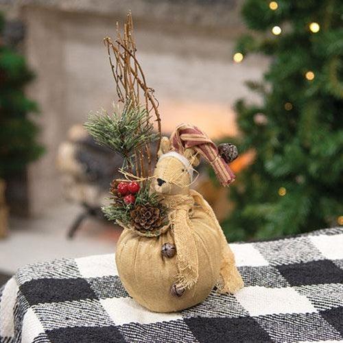 Mouse & Winter Greenery Goody Sack - The Fox Decor