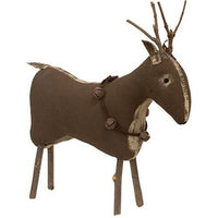Stiffened Fabric Primitive Standing Reindeer - The Fox Decor