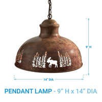 Moose Pendant Lamp - Park Designs