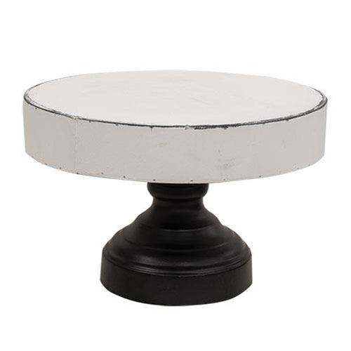 2 Set Distressed Wooden Pedestal Tray & Riser - The Fox Decor