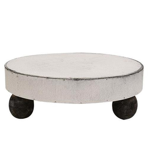 2 Set Distressed Wooden Pedestal Tray & Riser - The Fox Decor