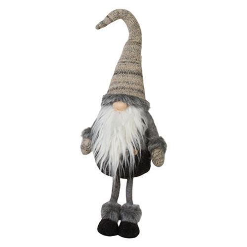 Small Standing Plush Gray Santa Gnome - The Fox Decor