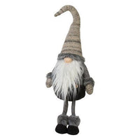 Small Standing Plush Gray Santa Gnome - The Fox Decor