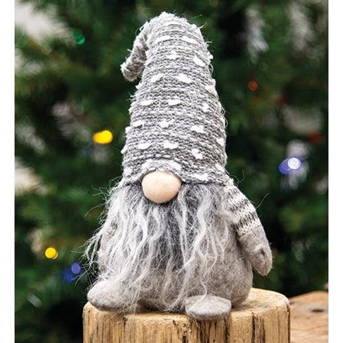 Furry Santa Gnome w Red Gray Hat 2 Asstd - The Fox Decor
