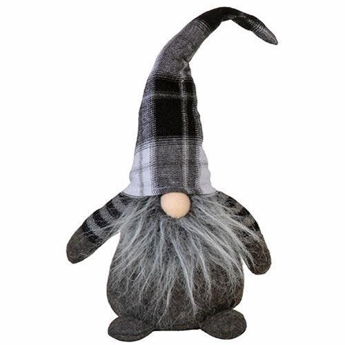 Large Plush Black White Plaid Santa Gnome - The Fox Decor