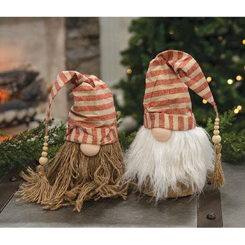 Burlap Santa Gnome 2 Asstd - The Fox Decor