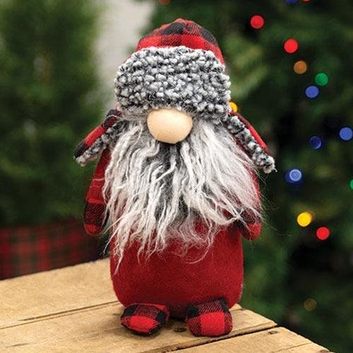 Standing Red & Black Gray Beard Gnome - The Fox Decor