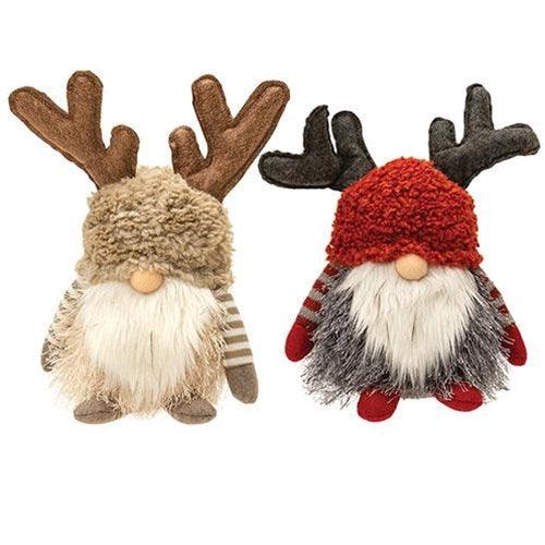 Reindeer Gnome Sitter 2 Asstd - The Fox Decor