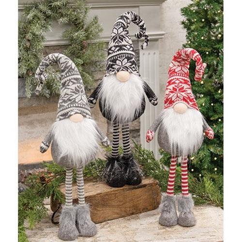 Standing Santa Gnome 3 Asstd - The Fox Decor