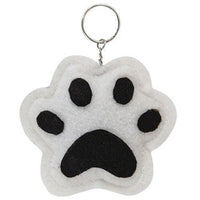 Paw Print Black & White Keychain 2 Asstd - The Fox Decor