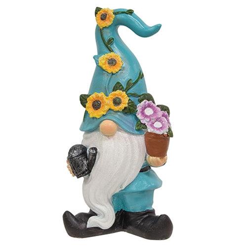 Resin Floral Garden Gnome 3 Asstd - The Fox Decor