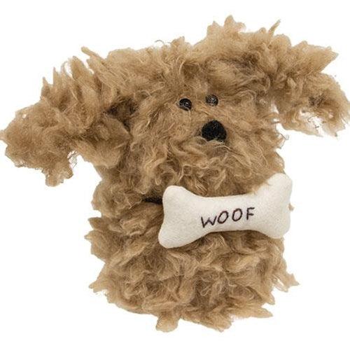 Woof Furry Tan Plush Dog - The Fox Decor