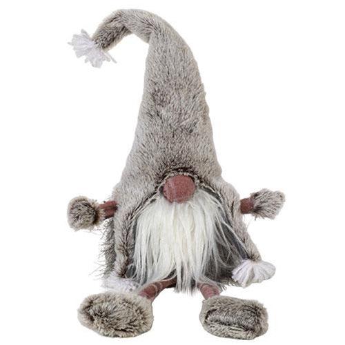 Small Dangle Leg Plush Pink Plaid Santa Gnome - The Fox Decor