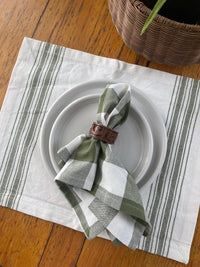 Grain Sack Sage Placemat  Set of 6 PM164009