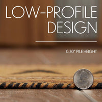 Kettle Grove Jute Braided Rug Oval Stencil Stars 20