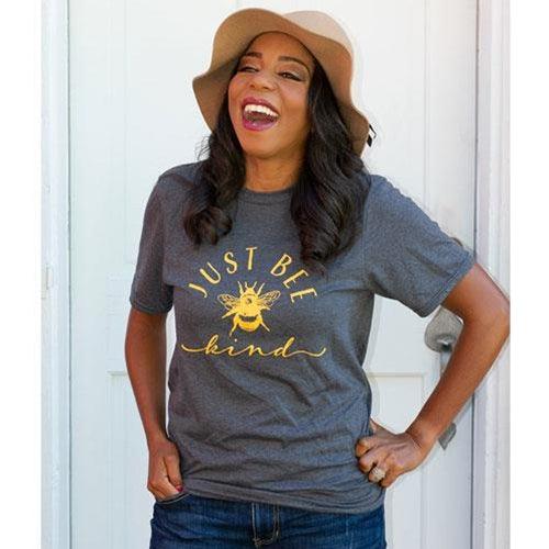 Just Bee Kind T-Shirt Heather Dark Gray Medium - The Fox Decor