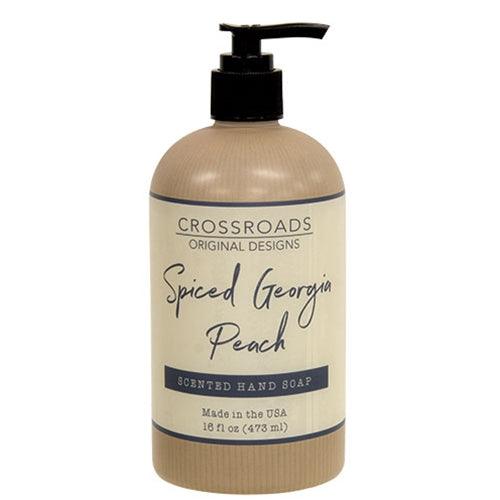 Spiced Georgia Peach Hand Soap 16oz - The Fox Decor
