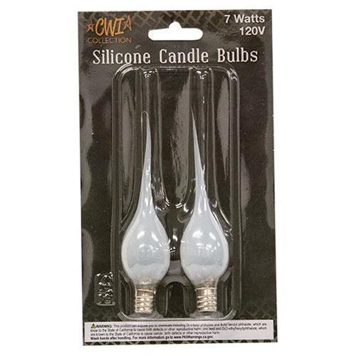 2 Pkg 7 Watt Clear Silicone Bulbs Candelabra Base - The Fox Decor