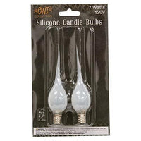 2 Pkg 7 Watt Clear Silicone Bulbs Candelabra Base - The Fox Decor