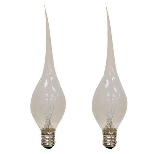 2 Pkg 7 Watt Clear Silicone Bulbs Candelabra Base - The Fox Decor