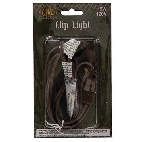 6Ft Brown Cord w Candelabra Socket - The Fox Decor