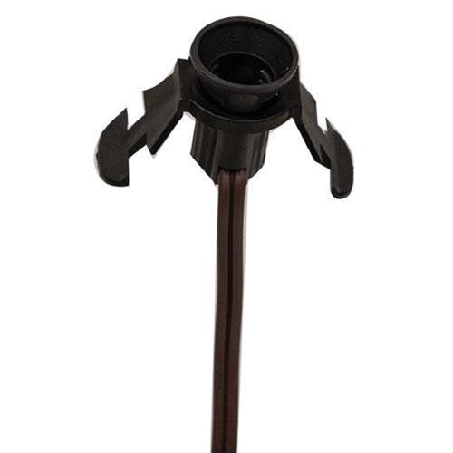 6Ft Brown Cord w Candelabra Socket - The Fox Decor