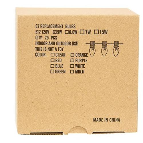 Amber Replacement Bulb Candelabra Base 5 W - The Fox Decor