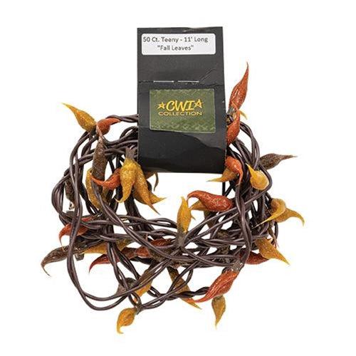 +Fall Leaves Silicone Teeny Lights 50ct - The Fox Decor