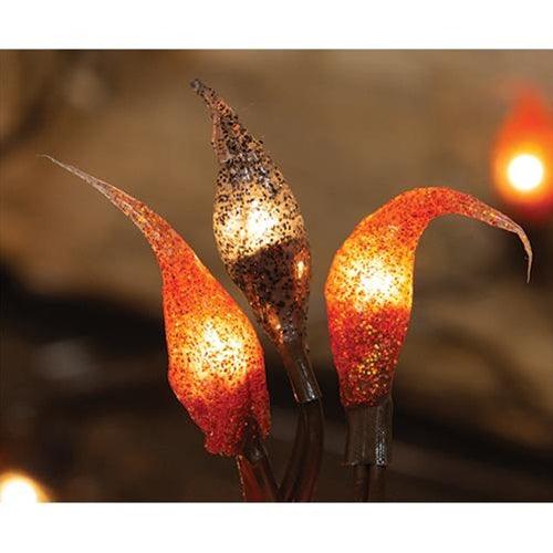 Jack-O-Lantern Silicone Teeny Lights 50ct - The Fox Decor