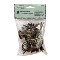 Warm White LED Micro Lights 35 Count Brown Cord - The Fox Decor