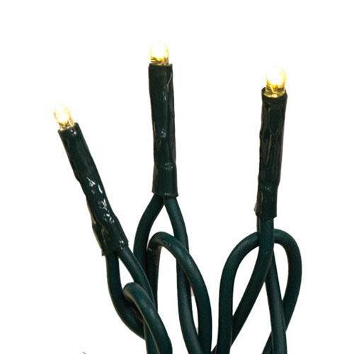 Warm White LED Micro Lights 50 Count Green Cord - The Fox Decor
