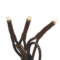 Warm White LED Micro Lights 50 Count Brown Cord - The Fox Decor