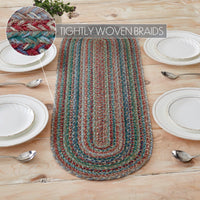 Multi Jute Oval Runner 12x36 - The Fox Decor