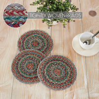 Multi Jute Trivet 8 inch Diameter Set of 3 - The Fox Decor