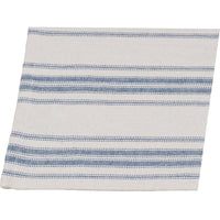 Colonial Blue-Cream Grain Sack Stripe Napkin - Set of Six - Interiors by Elizabeth