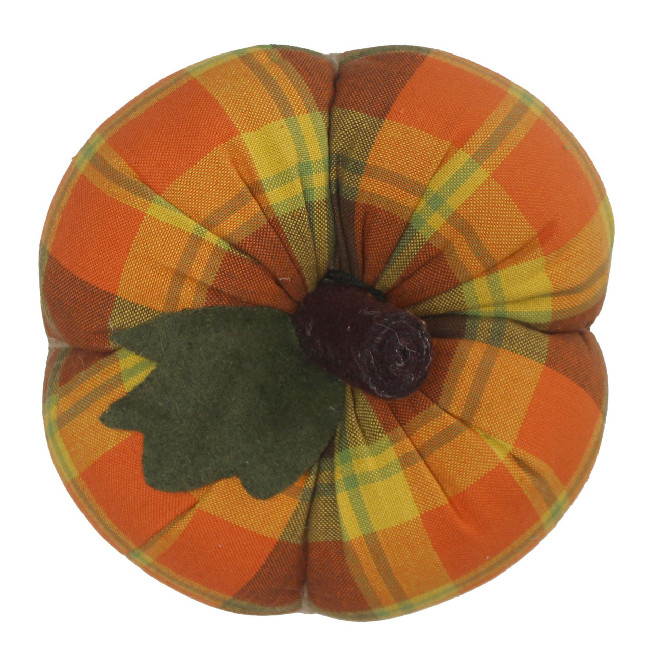 F Autumn Plaid Pumpkin 8 Inx6 In - Interiors by Elizabeth