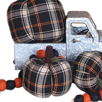 Primitive Fall Plaid Pumpkin 8 Inch ON840007