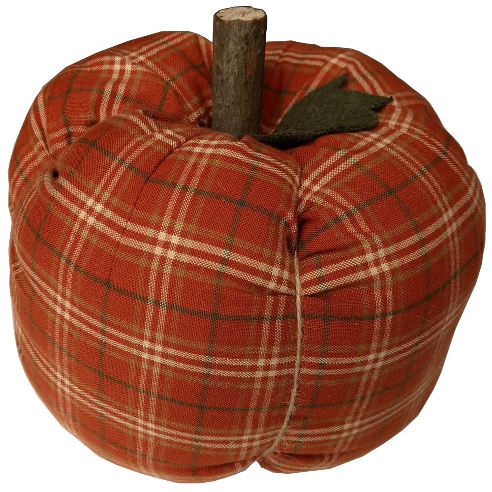 Stuffed Pumpkin Ornament 6" x 4" Pumpkin Spice - Interiors by Elizabeth