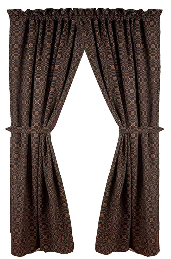 Black Mustard Lover?œ????ƒ?›??S Knot Jacquard 63" Panels Lined - Interiors by Elizabeth