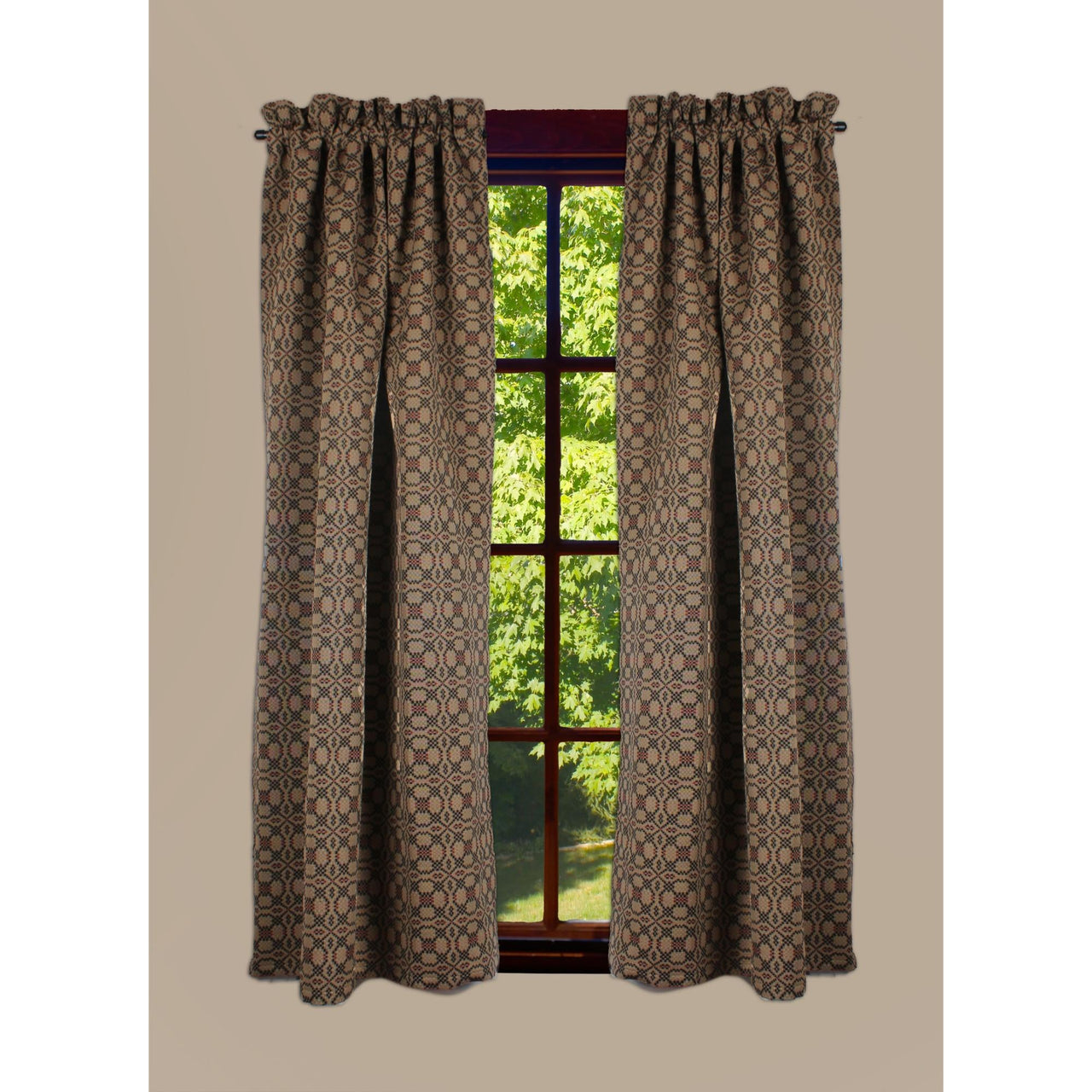 Kendall Jacquard Black 63 In Panels - Interiors by Elizabeth