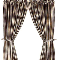 Black Nutmeg Heritage House Check Black Drapery 86