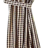 Black Nutmeg Heritage House Check Black Drapery 86