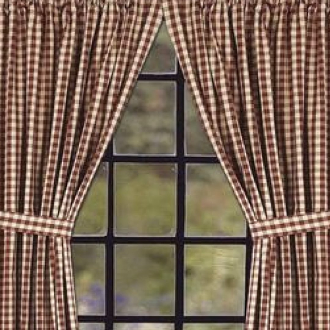 Barn Red-Nutmeg Heritage House Check Barn Red Drapery 86